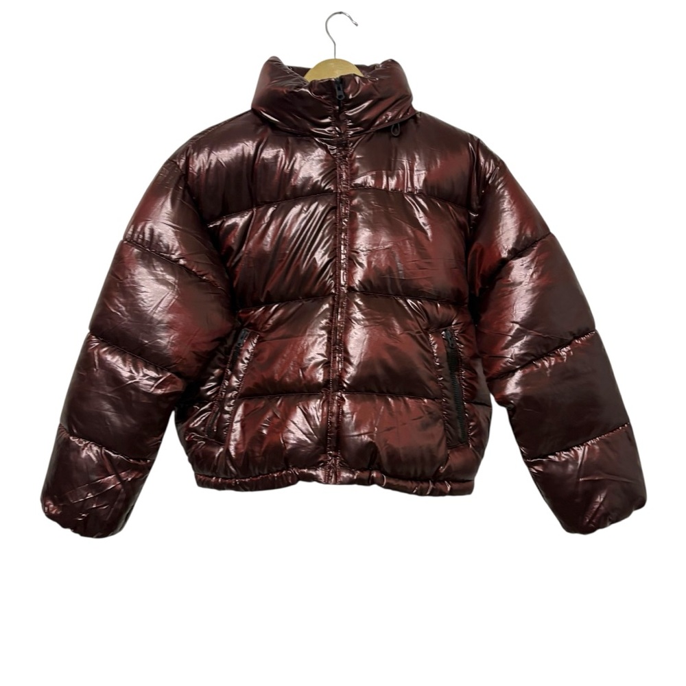 American Eagle Size XS Red Shiny Puffer Jacket Outdoor Winter Travel Snow